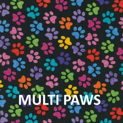 dog belly bands multi paws - BellyBands.net Multi Paws fabric for dog belly bands.
