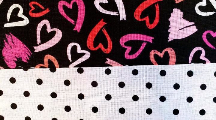 red hearts/black dots