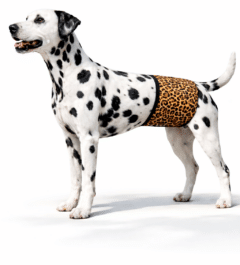 real dalmatian with non-elastic boy belly band